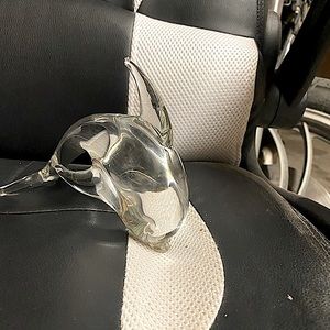 This is a glass baby dolphin very beautiful home decor made of glass art